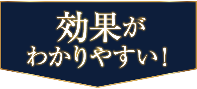 効果がわかりやすい